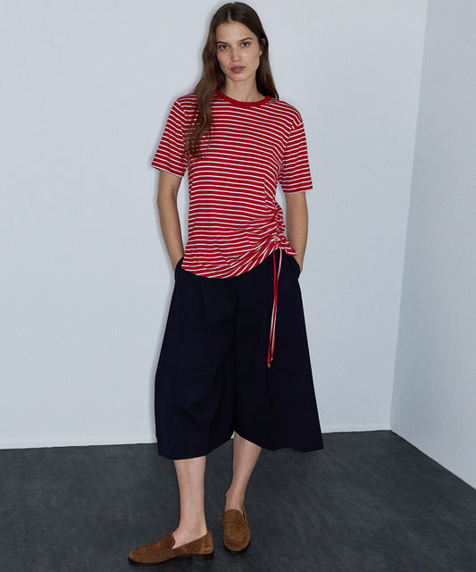Asymmetric Striped T-Shirt