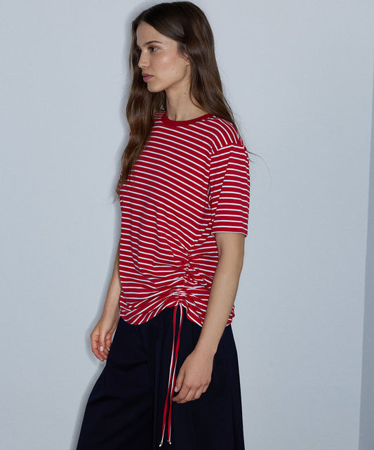 Asymmetric Striped T-Shirt