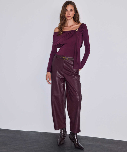 Asymmetric Off-Shoulder Bodysuit