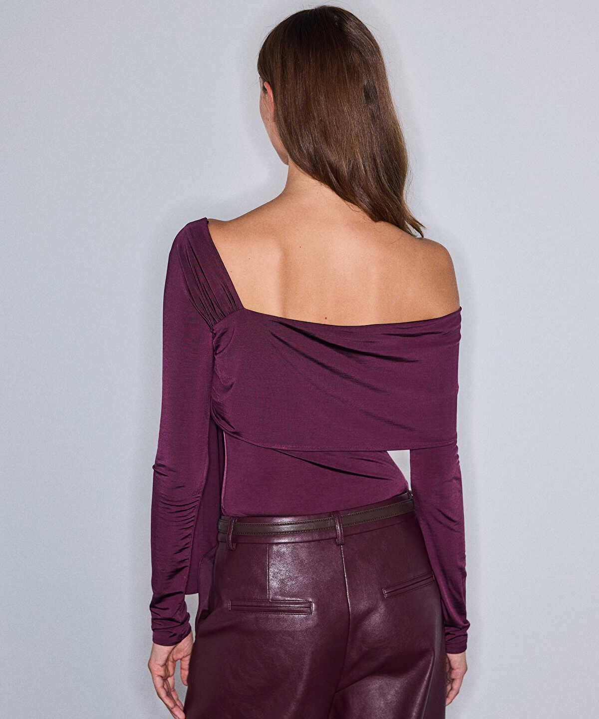 Asymmetric Off-Shoulder Bodysuit