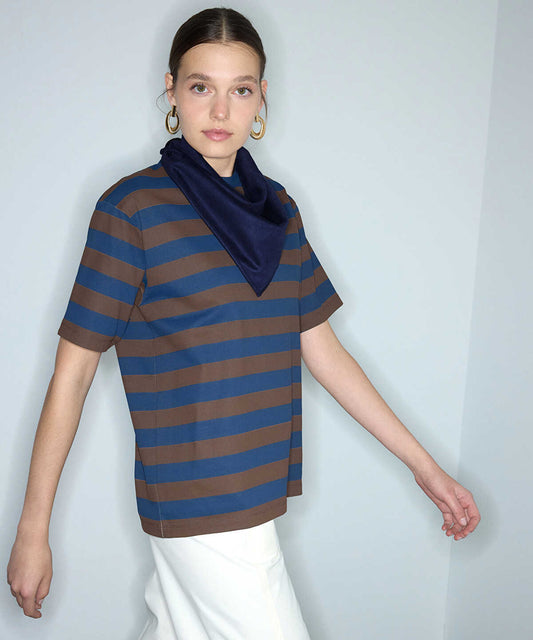 Striped T-Shirt with Scarf