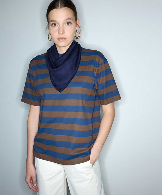 Striped T-Shirt with Scarf