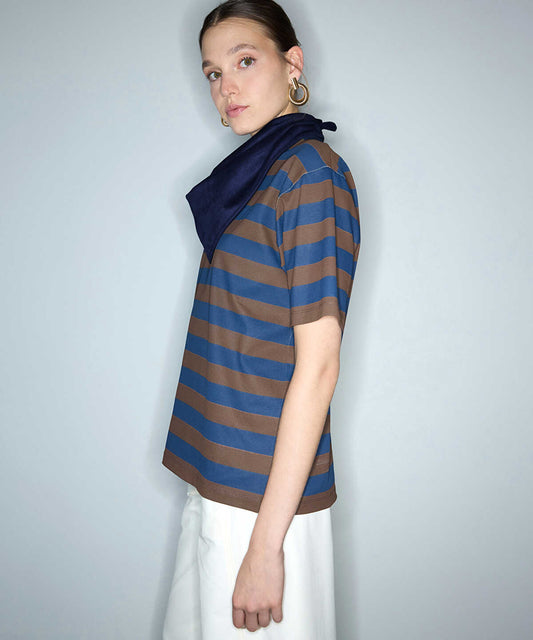 Striped T-Shirt with Scarf