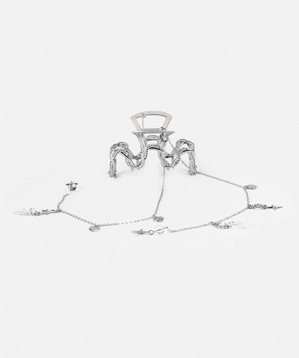 Zoomed Spiral Chain Hair Clip