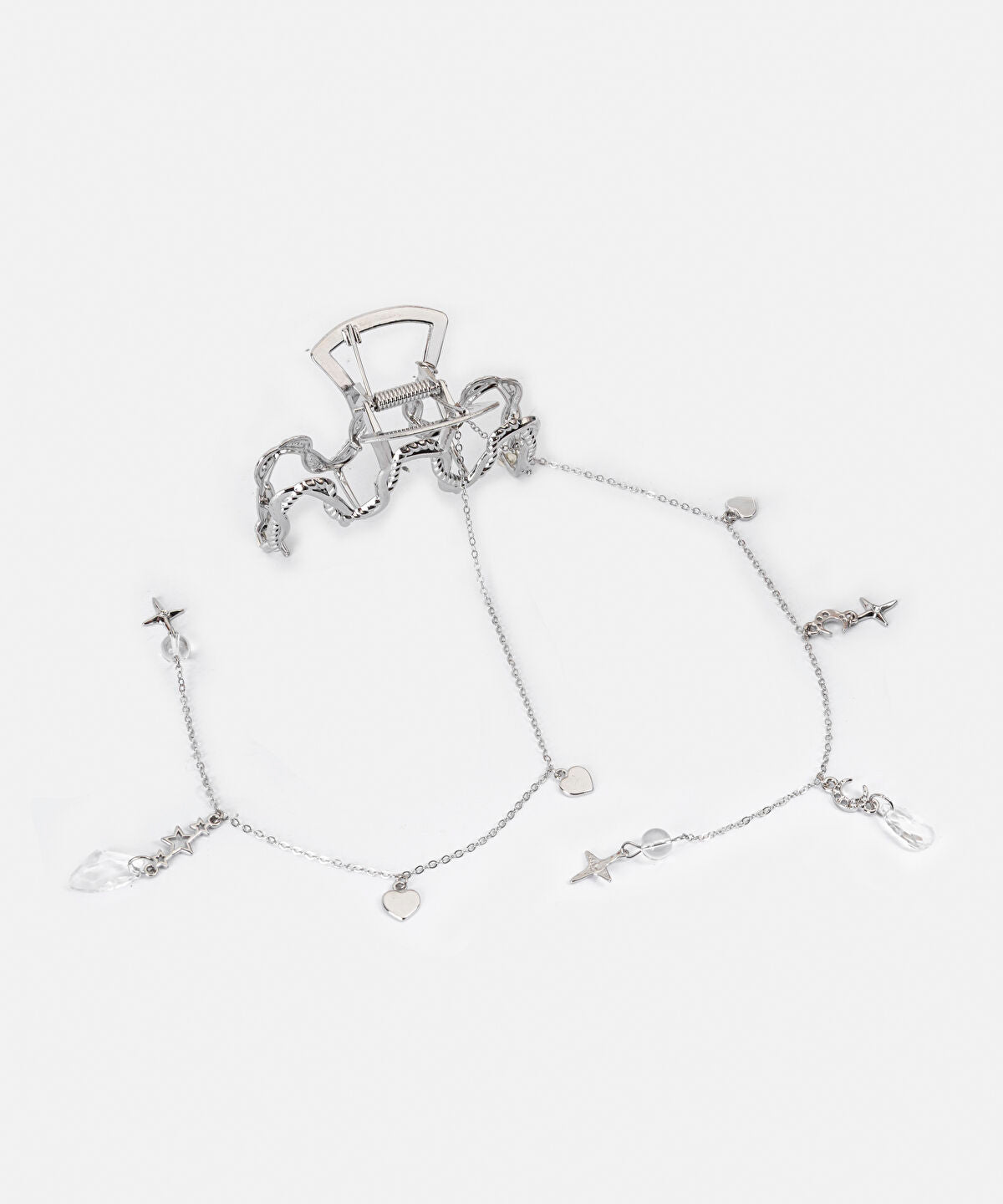 Zoomed Spiral Chain Hair Clip