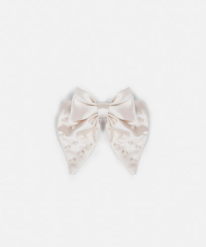 Faux Pearl Bow Hair Clip