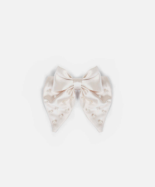 Faux Pearl Bow Hair Clip