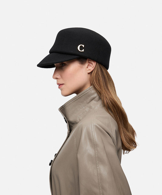 100% Wool Hat with Metal Buckle