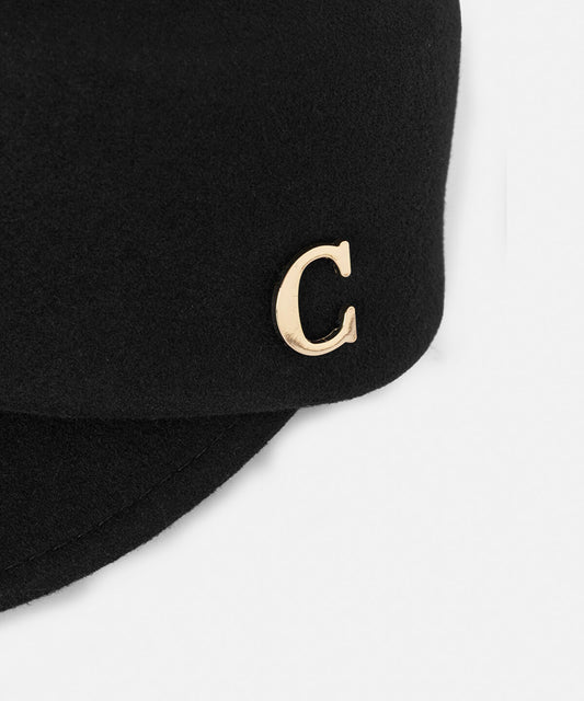100% Wool Hat with Metal Buckle