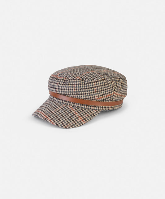 Embellished Houndstooth Hat