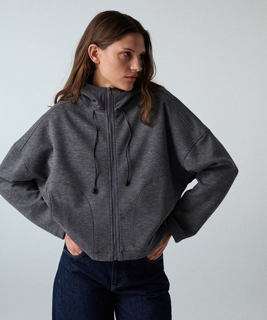Hooded Combination Sweatshirt