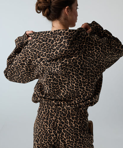 Oversized Leopard-Print Sweatshirt