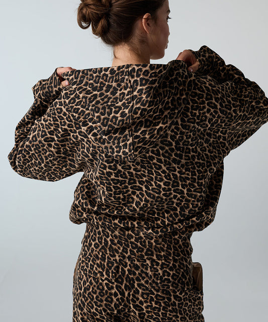 Oversized Leopard-Print Sweatshirt
