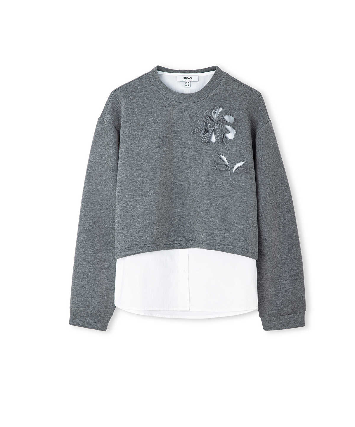 Layered-Effect Cutout Sweatshirt