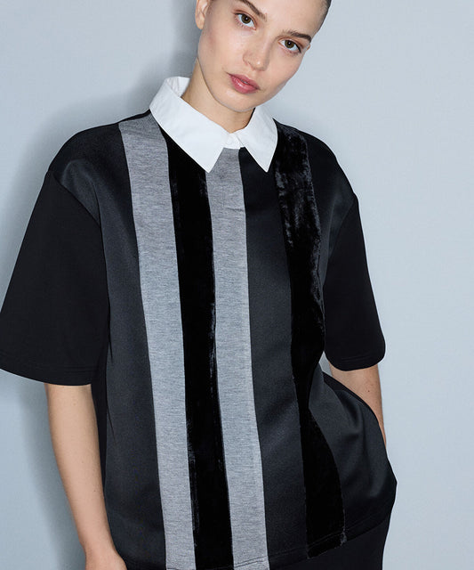 Color-Block Combination Sweatshirt