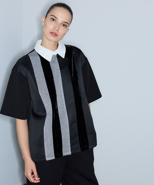 Color-Block Combination Sweatshirt