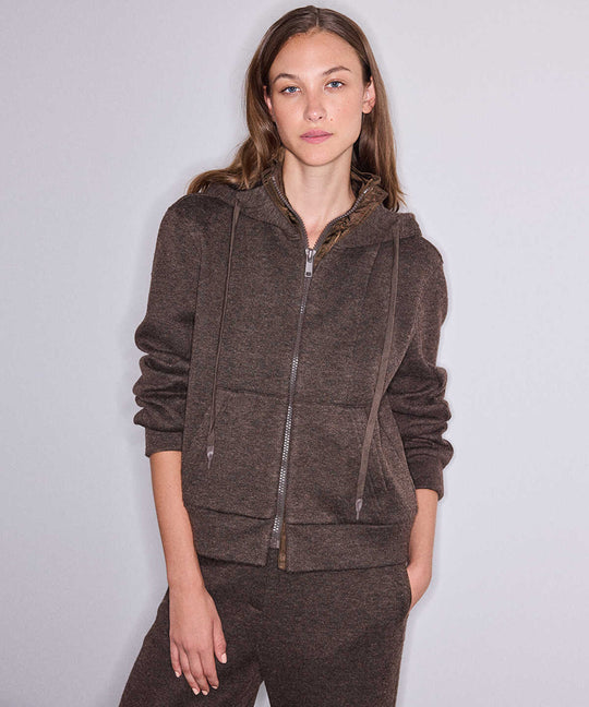 Layered-Effect Knit Sweatshirt