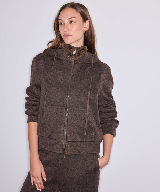 Layered-Effect Knit Sweatshirt