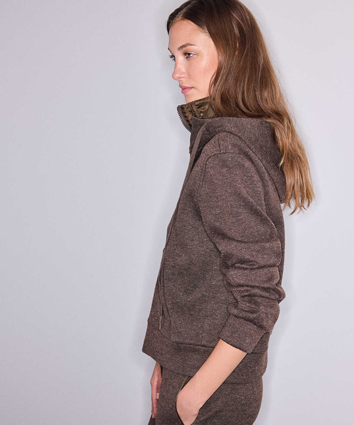 Layered-Effect Knit Sweatshirt