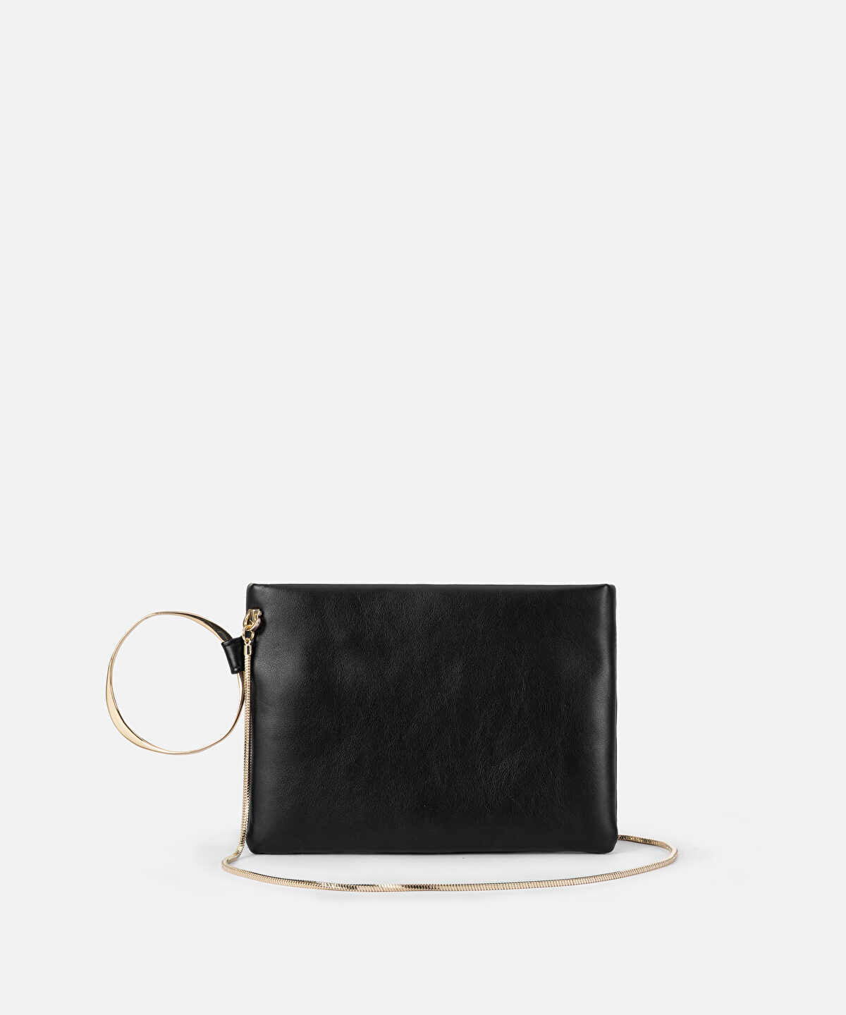Chain Strap Clutch with Metal Hoop