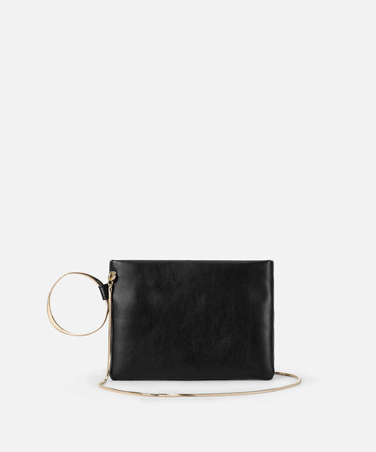 Chain Strap Clutch with Metal Hoop