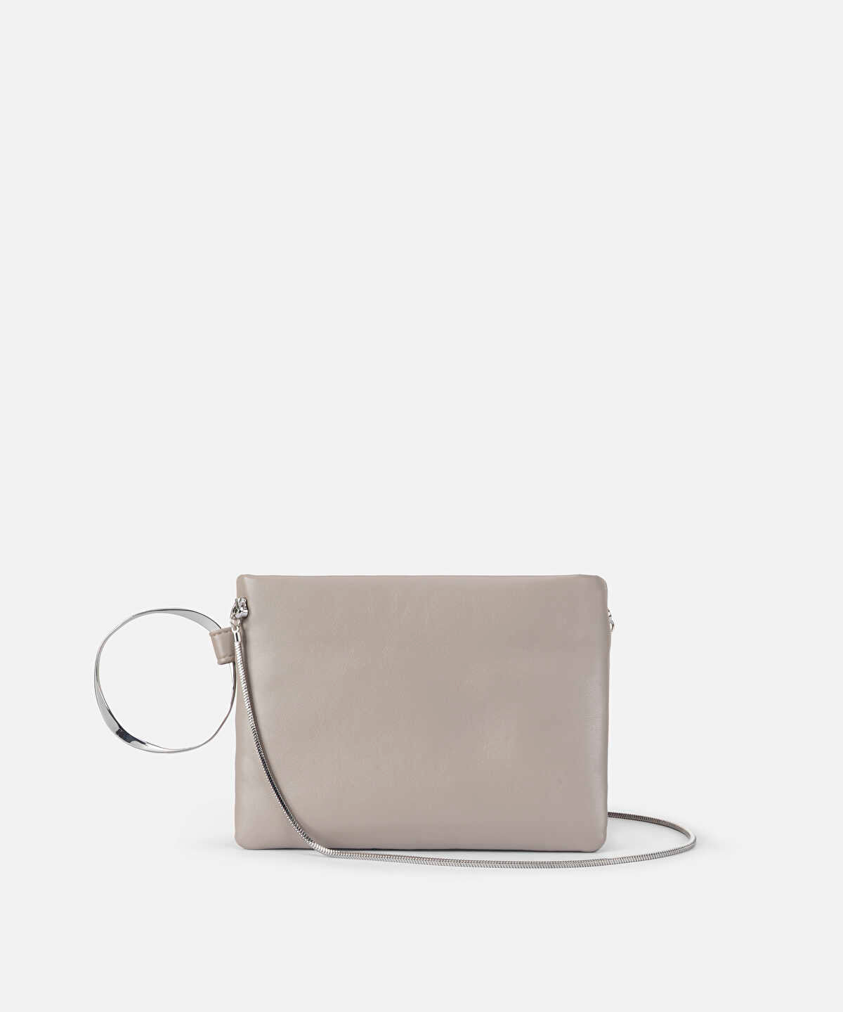 Chain Strap Clutch with Metal Hoop
