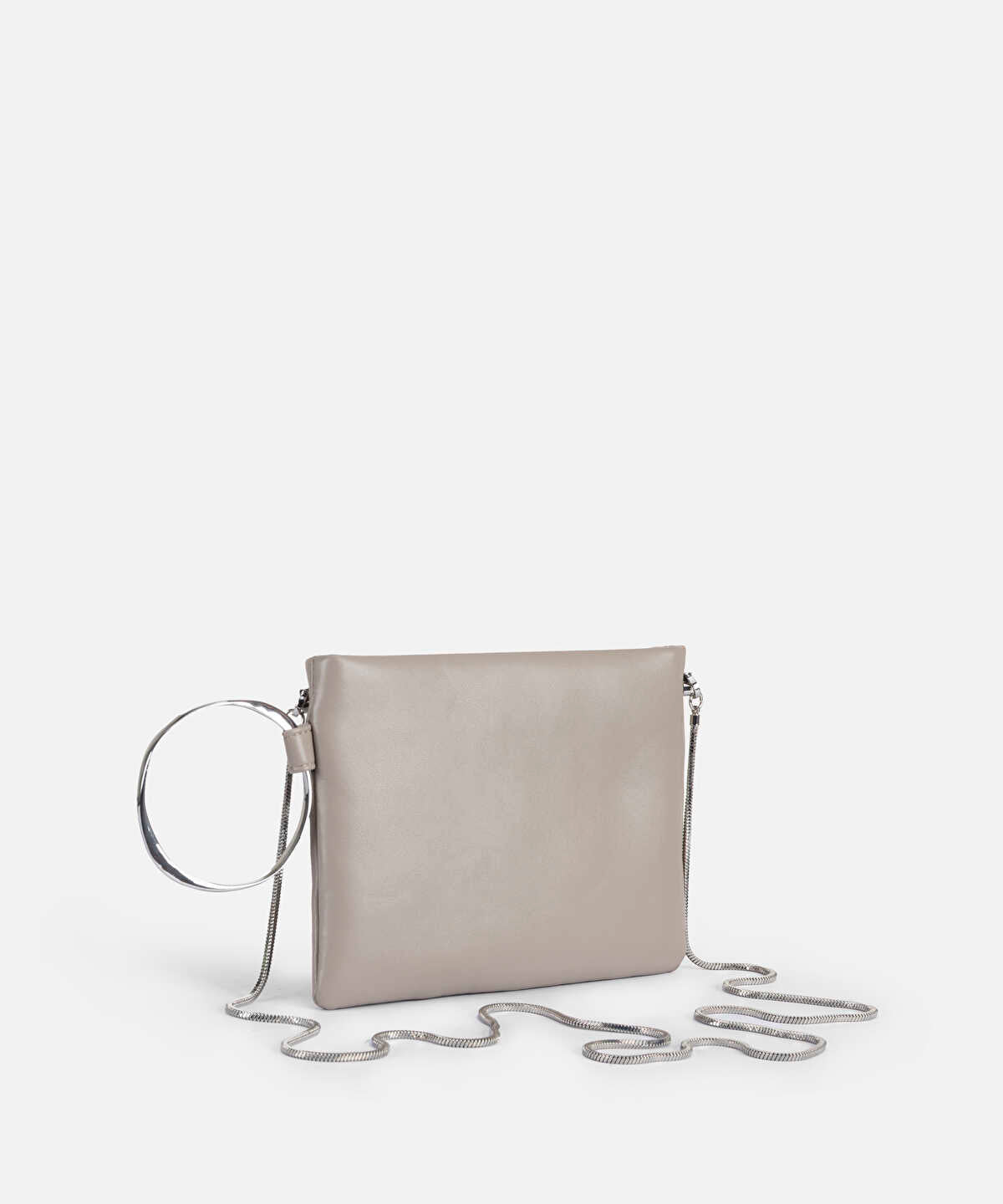 Chain Strap Clutch with Metal Hoop