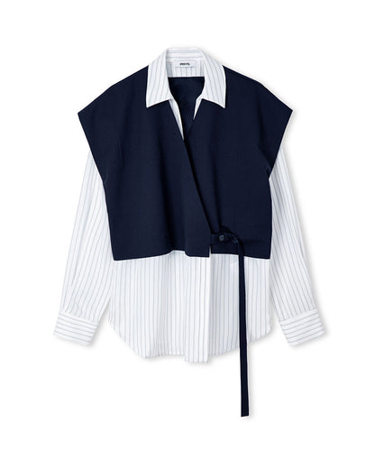 Layered-Effect Overshirt