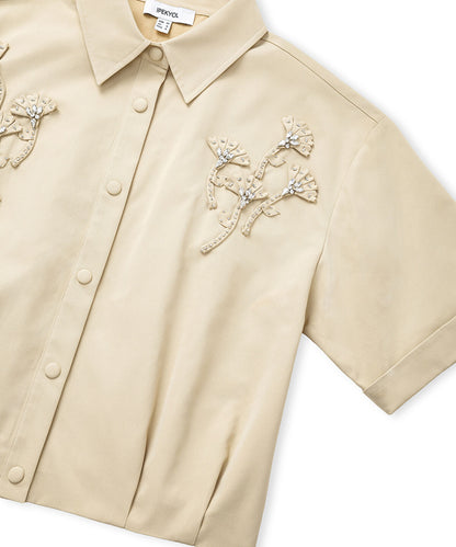 Floral Applique Overshirt