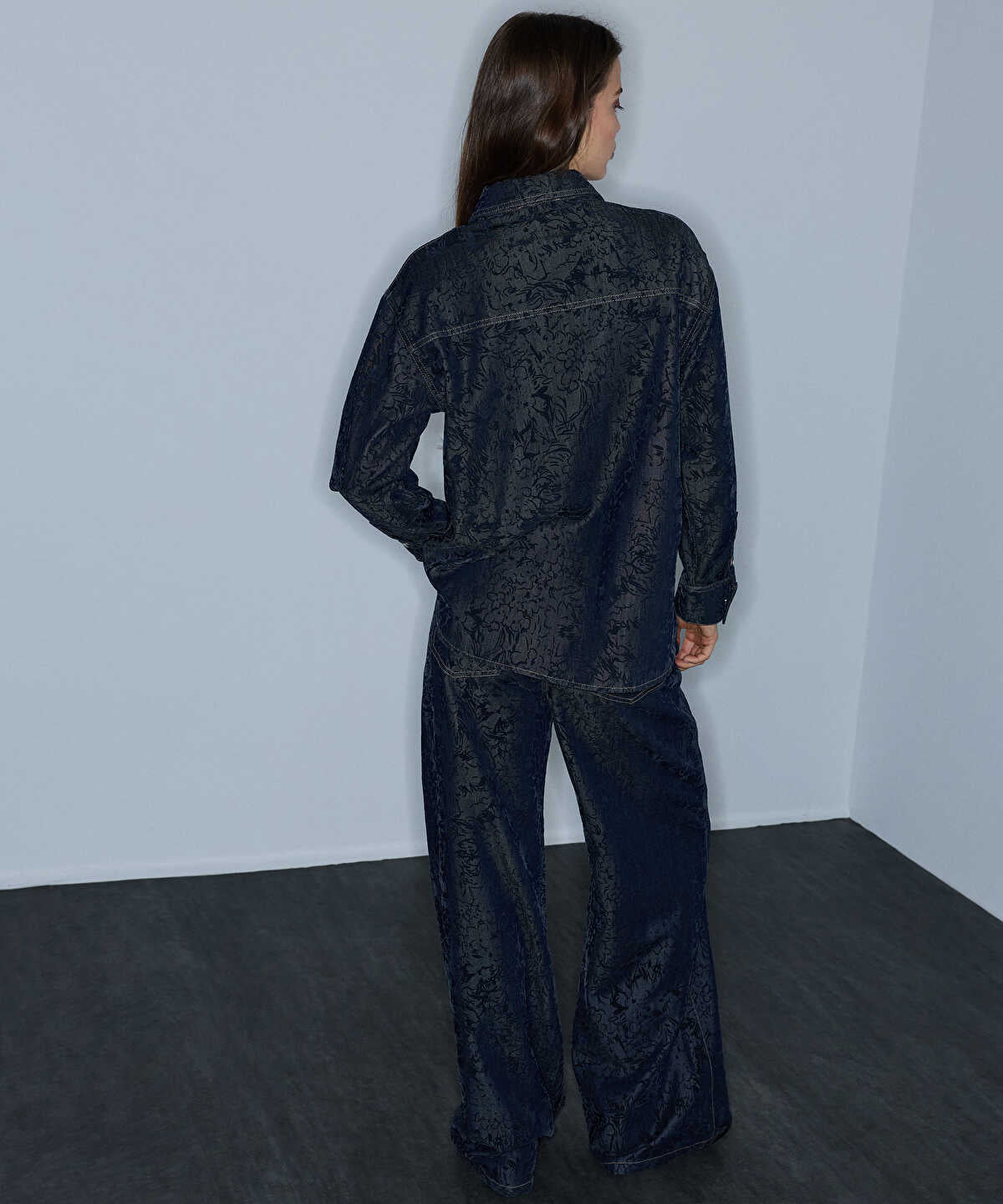 Denim-Effect Overshirt