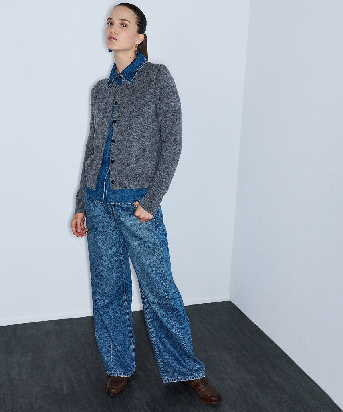 Zoomed Layered-Effect Cardigan