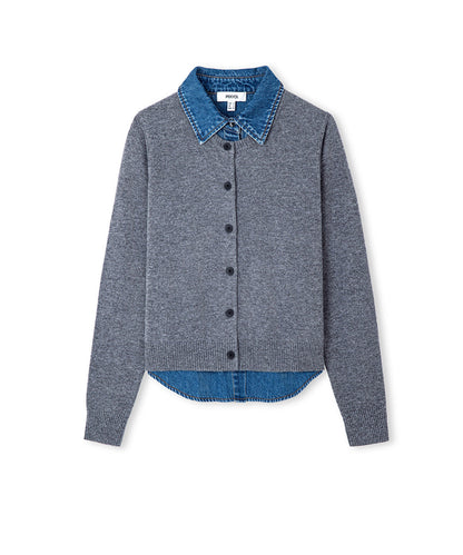 Layered-Effect Cardigan