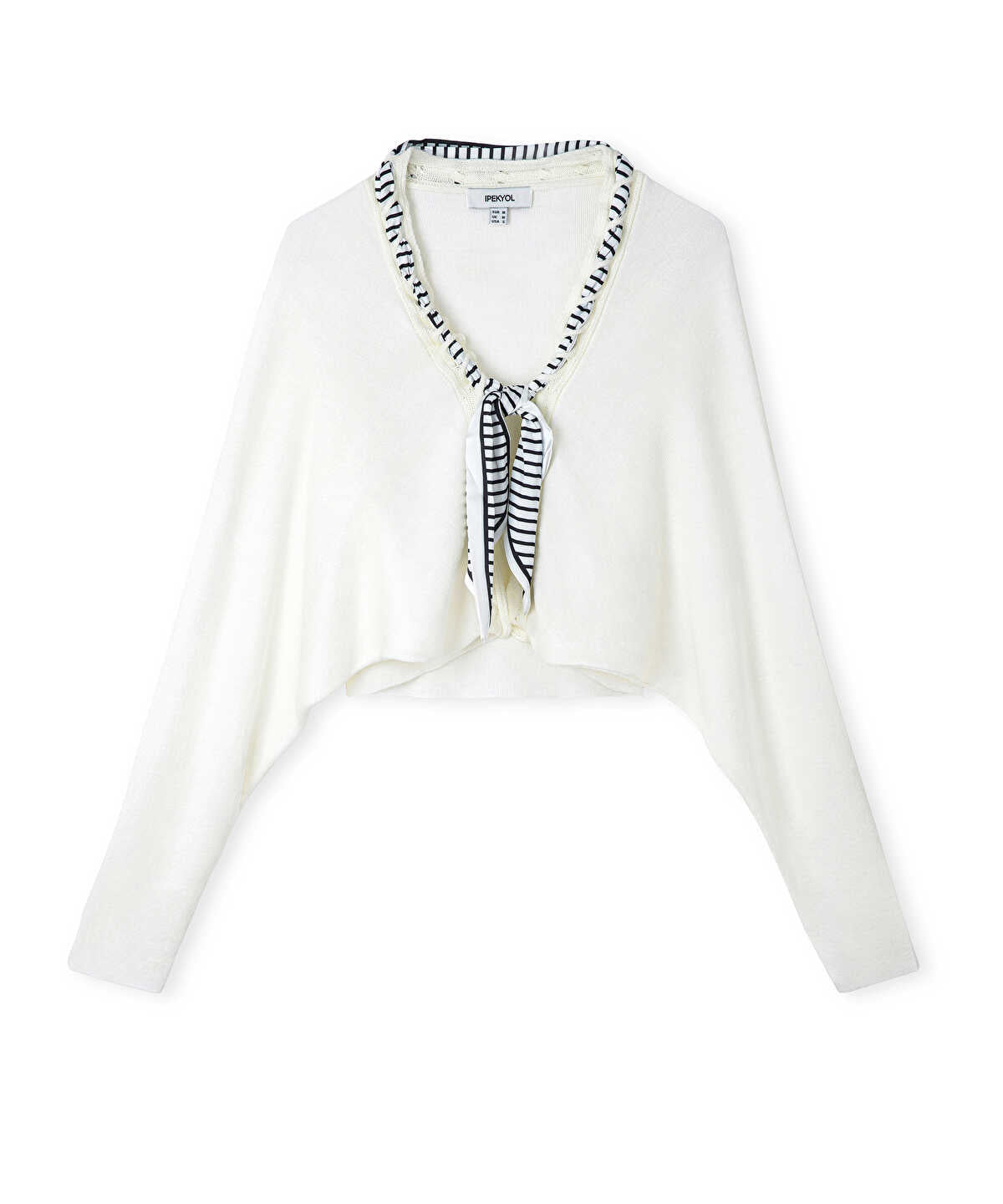Knit Cardigan with Scarf